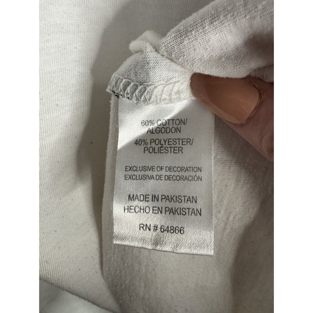 Lee White Short Sleeve Tee with Pocket Size 2X 100% Cotton - Picture 6 of 7